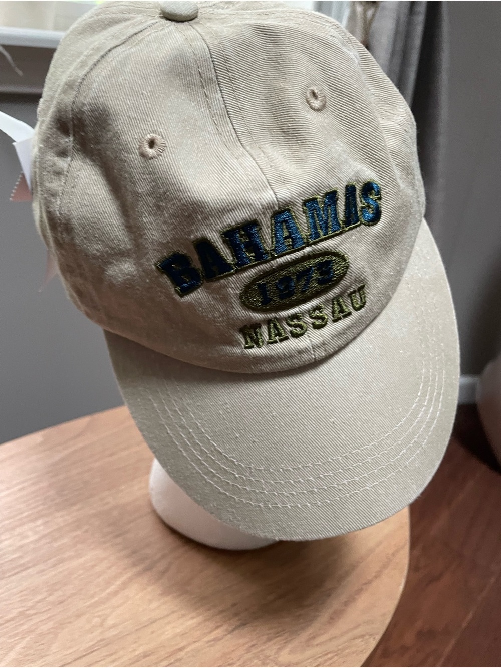 Bahamas Nassau Embroidered Khaki Baseball Cap